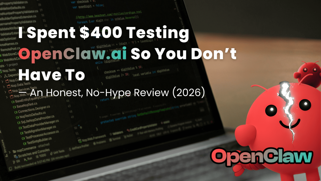 I Spent $400 Testing OpenClaw.ai So You Don’t Have To — An Honest, No-Hype Review (2026) 1 Image showing openclaw.ai, i spend $400 on testing it